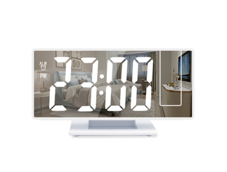 Reloj despertador digital, reloj despertador de proyección para personas que duermen mucho, reloj digital para dormitorio con pantalla LED grande, ...