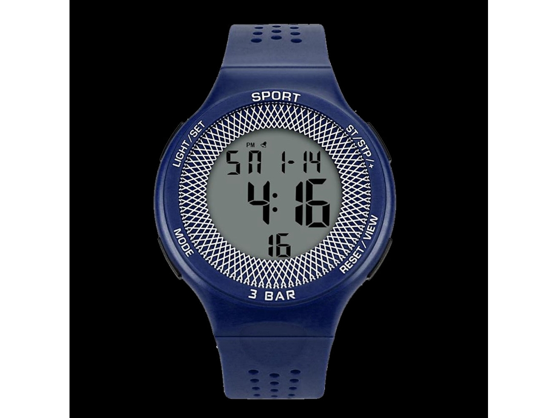 Reloj Hombre De Pulsera De Silicona Reloj Electrónico De Negocios Azul