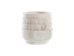 Macetero DKD HOME DECOR Marrón Natural Cuadrada Boho 17 x 17 x 16 cm
