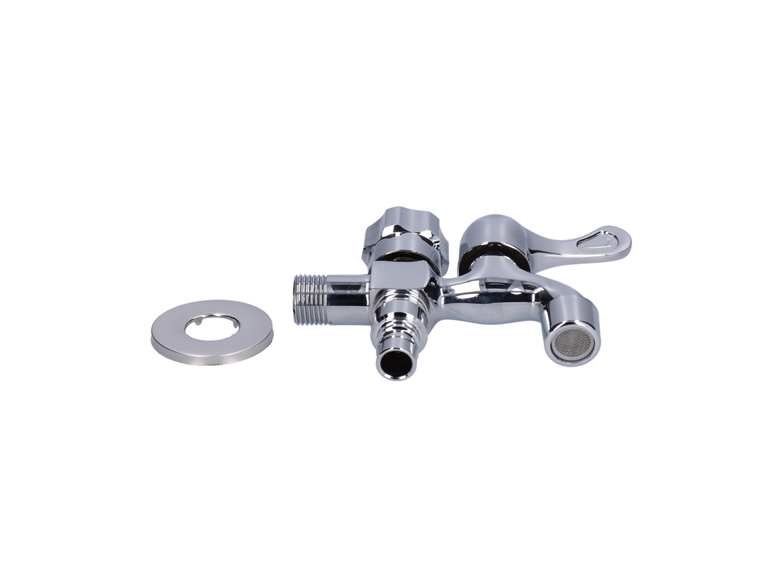 Grifo De Acero Inoxidable Con Rosca Macho G1/2 Para Baño Y Lavadora.