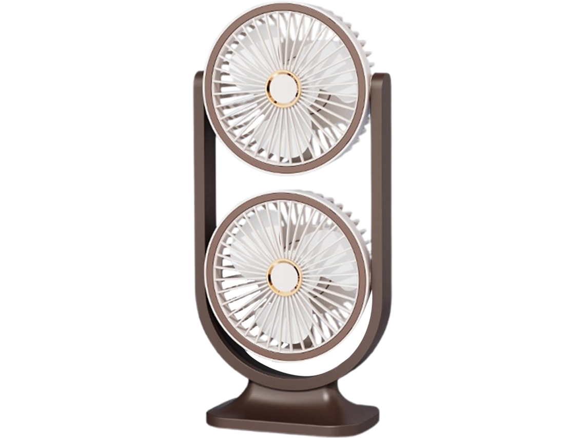 Ventilador De Escritorio Pequeño | Recargable Por Usb, Flujo De Aire Silencioso | Doble