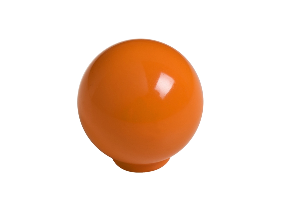 Pomo Esférico Para Muebles De Abs 24 Mm De Diámetro Naranja Brillante Paquete De 75 Piezas