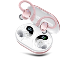 Auriculares Deportivos Oro Rosa Bluetooth 5.4 68h Pantalla Led 4 Micrófonos Clip Enc Ip7