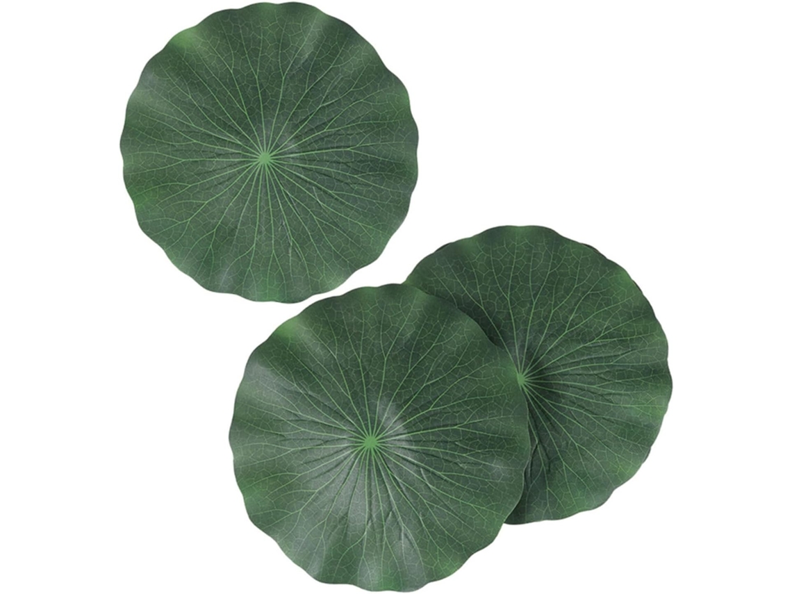 Inoomp 3 Piezas De Hojas De Loto Simuladas, Hojas De Lirio Artificiales, Plantas Artificiales, Hojas De Agua,