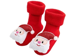 Calcetines De Bebé Para El Suelo Con Lindos Animales De Dibujos Animados En 3d, Calcetines Elásticos Navideños.