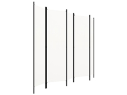 Biombo Divisor | Biombo Separador | Separador De Ambientes De 5 Paneles Blanco 250x180 Cm