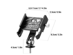 Soporte Para Teléfono De Bicicleta Con Correa Giratoria De Aluminio Ajustable Para Teléfonos Móviles De 3,5 A 7,2 Pulgadas.