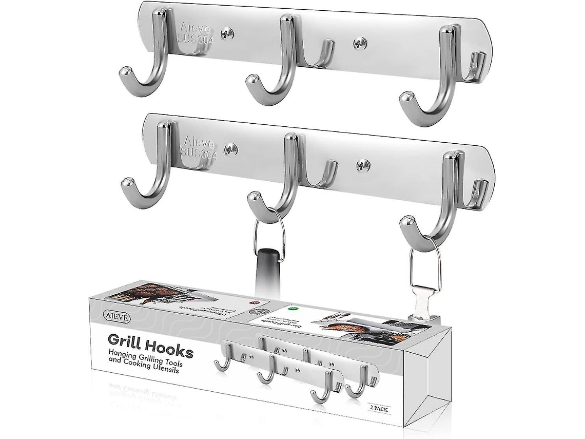 Omni-portaplatos De Barbacoa Grillinator Y Colgador De Accesorios Para Barbacoa