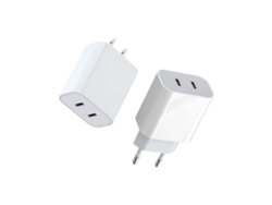 Cargador De Pared De Carga Rápida Pd De 40 W Con Doble Puerto Usb-c (usb-c+c - Blanco)