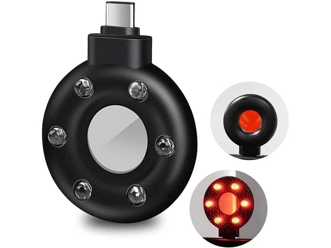 Mini detector de cámara espía inalámbrico, minidispositivo portátil para viajes, hoteles y baños Yizhood (blanco)