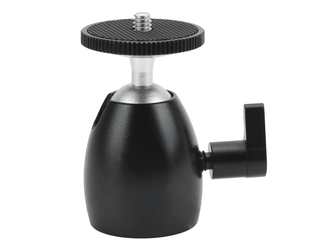 Mini rótula para trípode, panorámica de 360 grados, aluminio, adaptador de montaje.