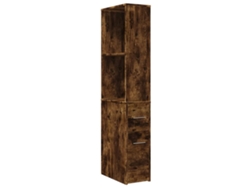 Maison Exclusive - Armario De Baño Estrecho Con Ruedas Madera Roble Ahumado