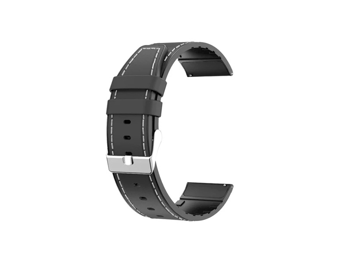 Correa de cuero y silicona premium Gift4me para Huawei Watch GT 6 Pro negra