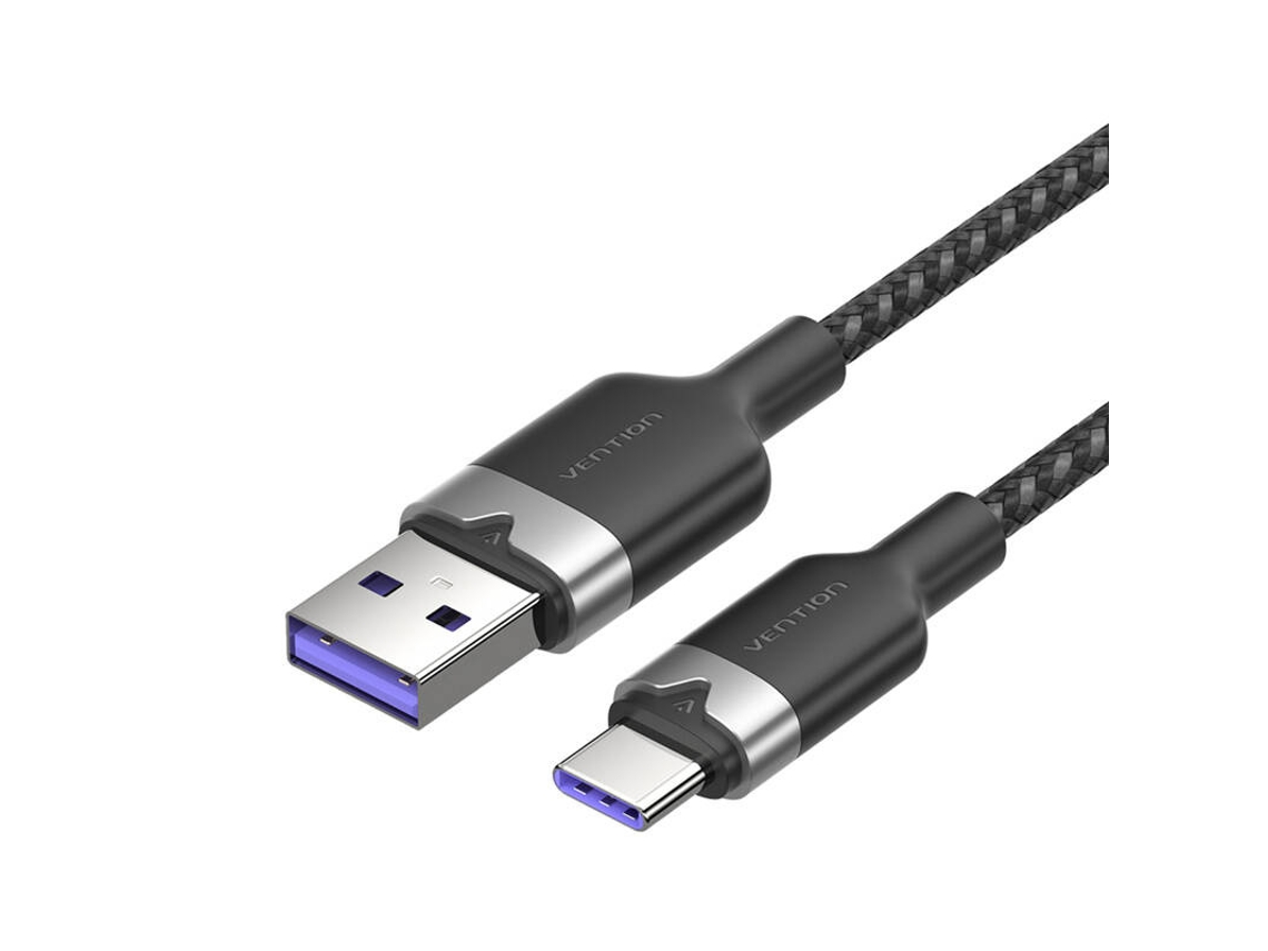 Cable Vention USB 2.0 A a USB C 6A para Android, carga rápida de 2 m