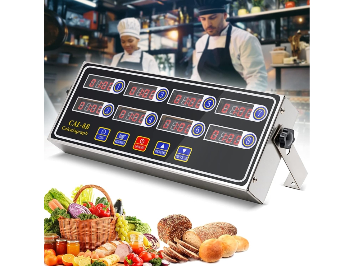 Temporizador de cocina profesional, temporizador digital con alarma fuerte y volumen ajustable para diversos eventos, función de memoria y construcción con bloqueo A.