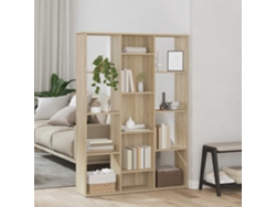Tabique/Estante fabricado con derivados de madera de roble, Sonoma, EXCLUSIVA MAISON