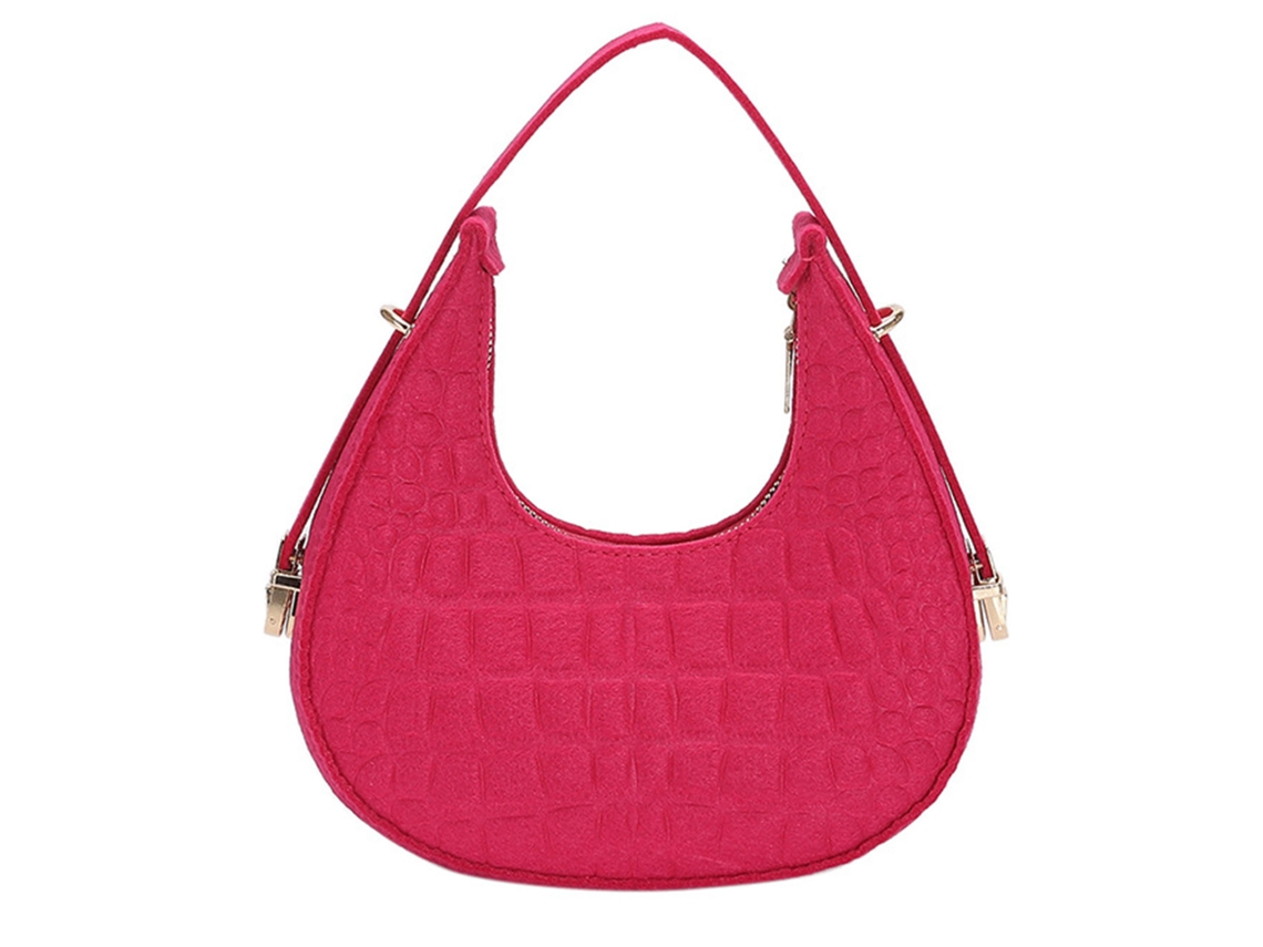 Bolso De Hombro De Pu Suave Para Mujer, Estilo Casual Elegante, Para El Trabajo, Las Compras Y Las Citas. Rosa