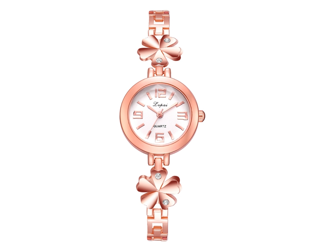 Reloj De Pulsera De Cuarzo Para Mujer Con Diseño De Corazón De Diamantes De Imitación Y Esfera Redonda De Aleación (azul).