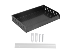 Estante Para Especias De Pared Grande Y Espacioso, De Color Negro, Con Barandilla De Tres Lados, Diseño Elegante, 30 X 20 Cm.