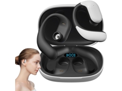 Auriculares inalámbricos Bluetooth 5.3 JIAPEI con estuche, LED, micrófono, color blanco.