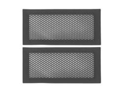2 protectores de ventilación para bebés, de silicona suave, a prueba de niños, seguros para el suelo del hogar, atrapan residuos, pelos, insectos, color negro.
