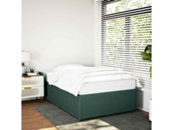 Estructura Cama Sin Colchón Terciopelo Verde Oscuro 120x190cm