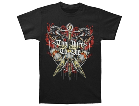 Camiseta ROCKINSTONE Demasiado Puro Para Morir Espadas (Algodón - XXXL)