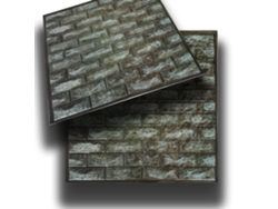 Azulejos Em Relevo 3d Pvc Autoadesivos 30x30cm Pedra, Tijolo, Mármore. Repelente De Água - Tijolos Verdes 30x30cm