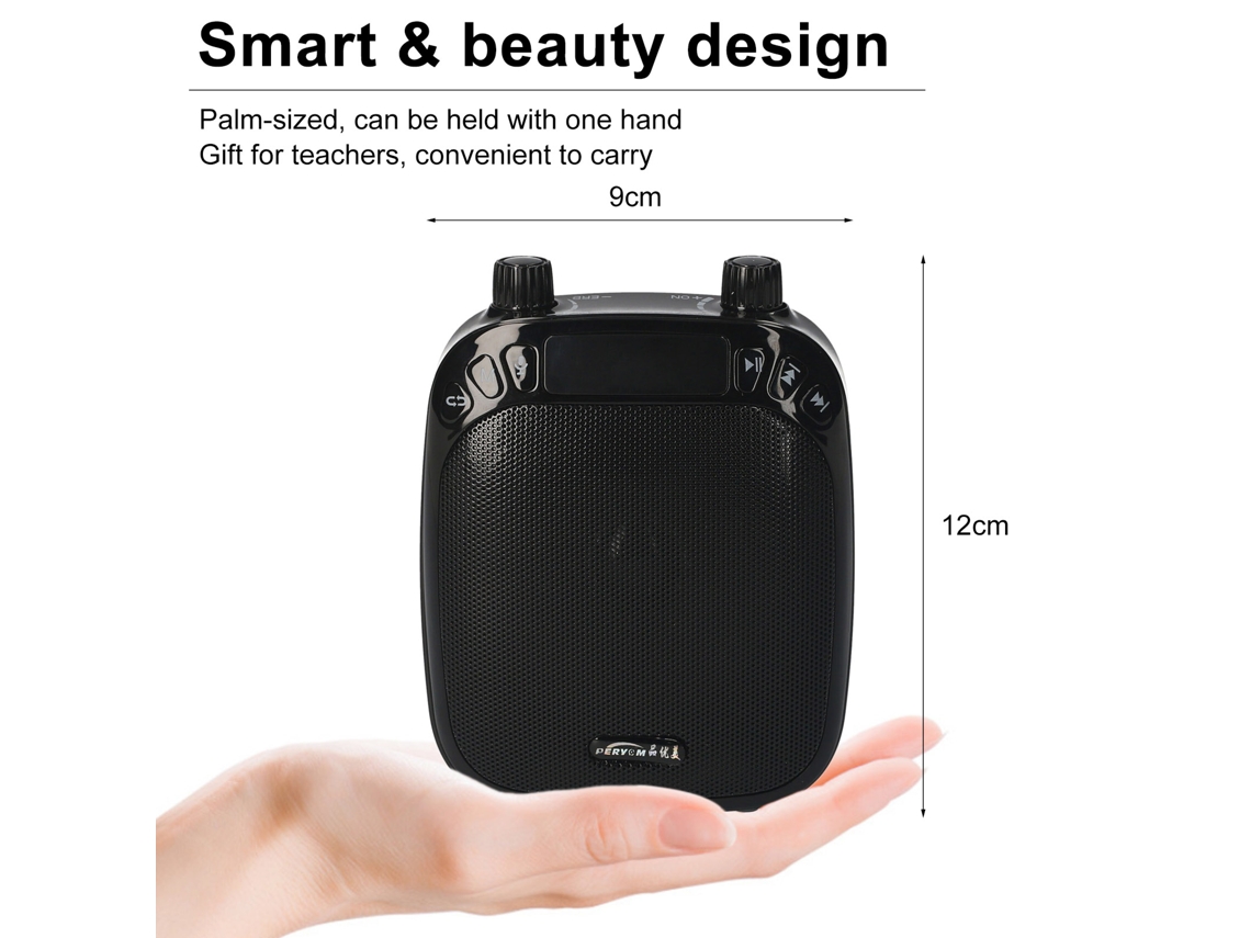Amplificador De Voz M-88 Con Micrófono Con Cable Recargable, Compatible Con Aux, Tarjeta Tf, Unidad Flash Usb, Reproductor De Música Para Enseñanza Y Guías Turísticos.
