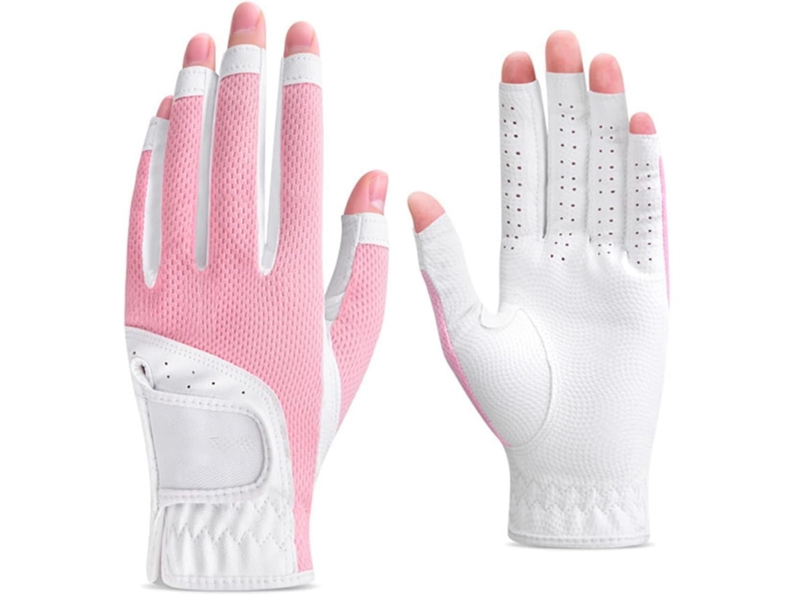 Guantes De Golf Para Mujer Con Dedos Descubiertos, Ajustables, Malla Transpirable, Protección Solar, Accesorio