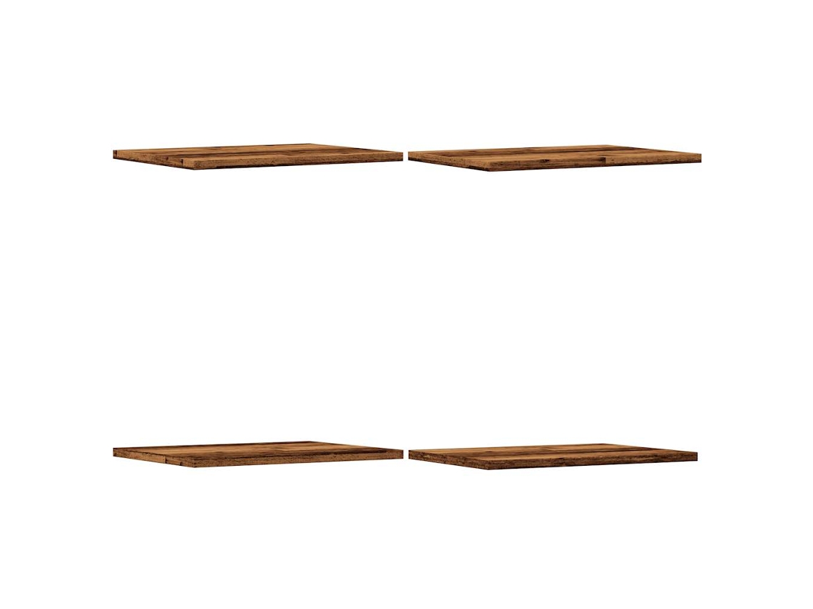 Juego de 4 estantes para librería fabricados con derivados de madera antigua