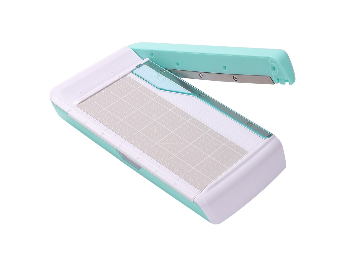 Guillotina Cortadora De Papel Kw-trio Mini De 180 Mm Con Panel Retráctil Y Espacio De Almacenamiento Para Papeles, Fotos, Tarjetas, Oficina Y Hogar.