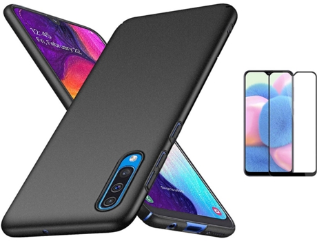 Kit Carcasa Y Protector Samsung A50 Full Cover Turtleshell Negro