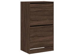 Juego de 2 zapateros con 2 cajones abatibles, roble marrón, MAISON EXCLUSIVE (60x42x108 cm)