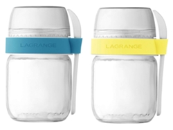 Set de 2 potes de yogur de cristal - 440401 LAGRANGE