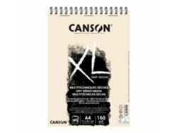 Bloc de Dibujo CANSON Xl Multitecnicas Seco Blanco Natural A4 40Fl 160G C400110393