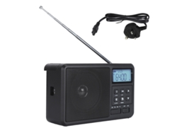Radio portátil con pantalla LCD de 3,2 pulgadas y altavoces estéreo