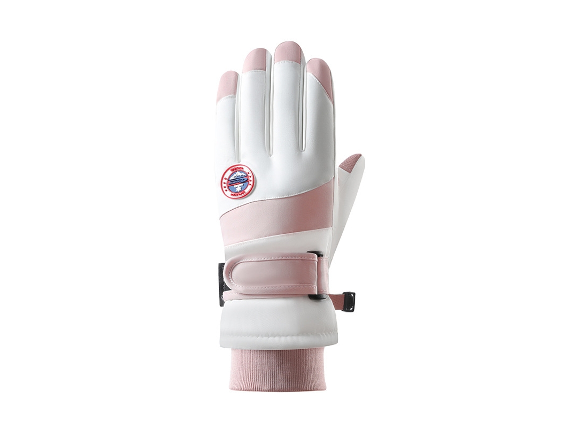 Guantes de esquí de invierno para hombre y mujer, impermeables, resistentes al viento, cálidos y gruesos. Talla única. 2311, color rosa. Chennnls.