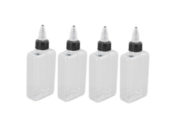 4 botellas de condimentos de 100 ml, portátiles, reutilizables y selladas para aceite y condimentos, para barbacoa y camping.