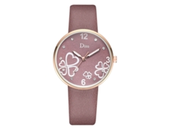 Reloj De Pulsera De Cuarzo Para Mujer Con Correa De Piel Sintética, Estilo Casual Beige.