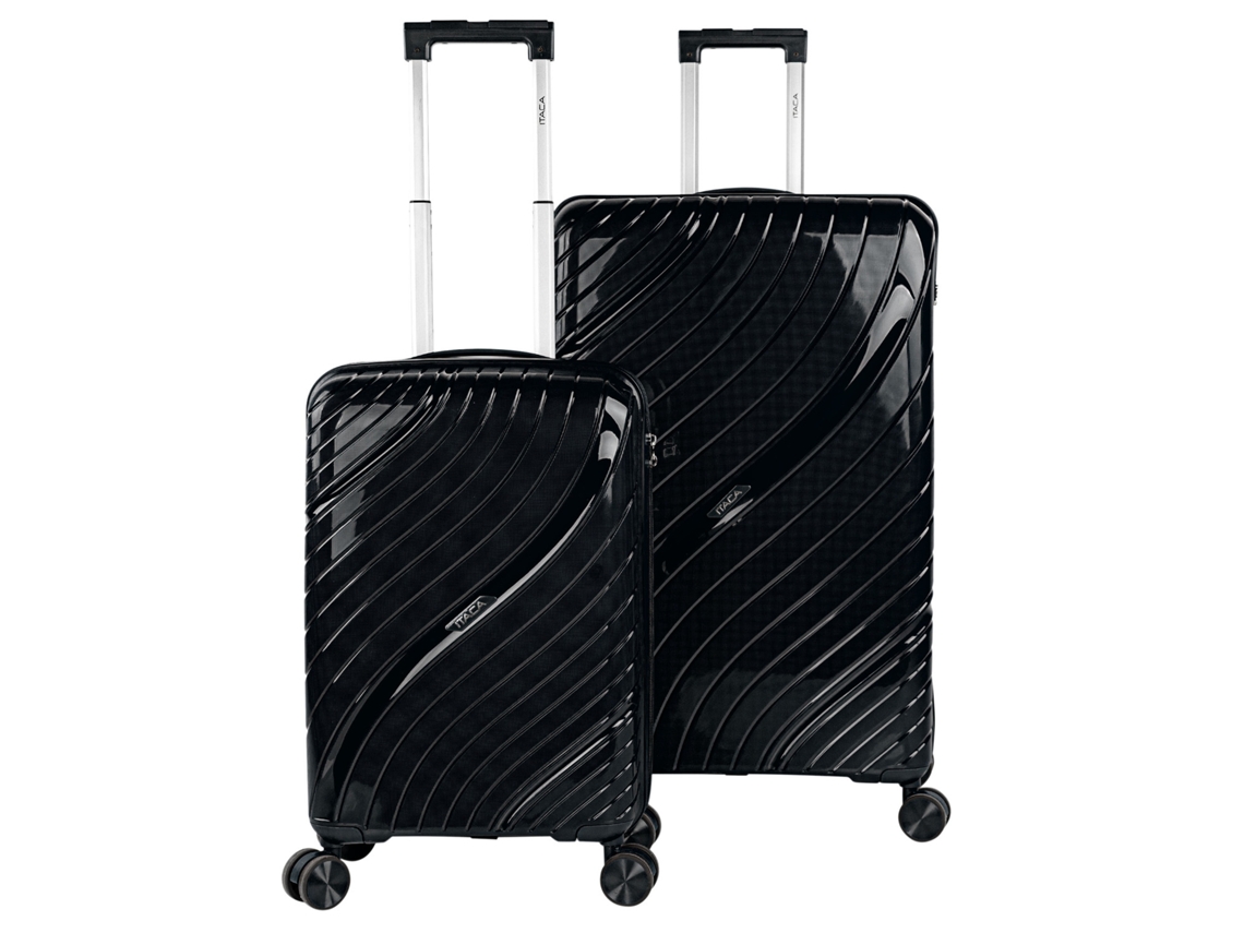 Maleta rígida negra Pp ITACA Danube (48 x 75 x 30 cm, 94 l)