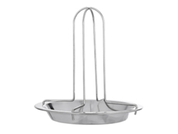 Rejilla Vertical Plegable Portátil De Acero Inoxidable Para Asar Pollo Y Pavo Con Bandeja Extraíble