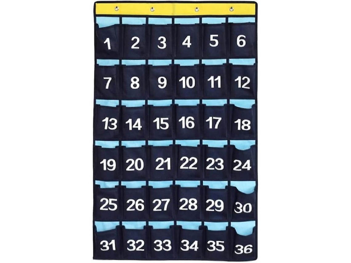 Organizador De Bolsillo Numerado Para Teléfonos Móviles, Para El Aula (36 Bolsillos) Gmi