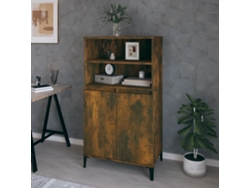 Aparador Alto Madera Contrachapada Roble Ahumado 60x36x110 Cm