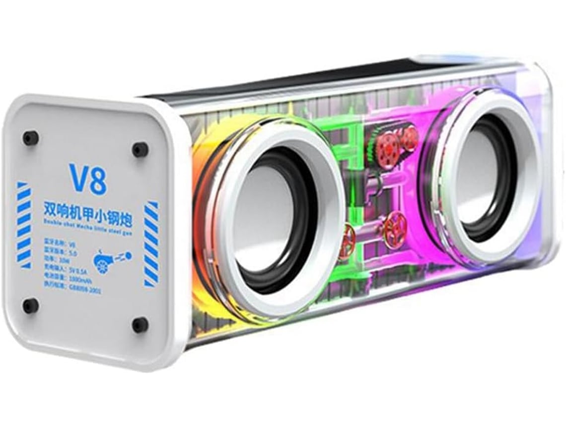 Altavoces Bluetooth Inalámbricos Con Luz Rgb Transparente Para Deportes