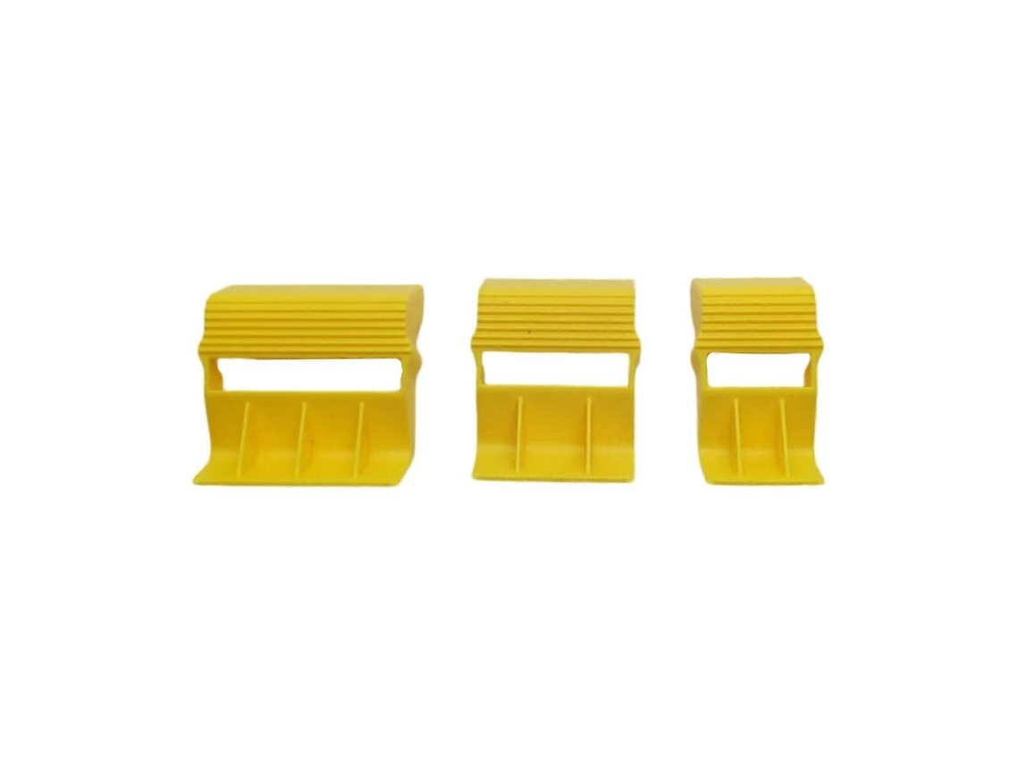 Juego de 3 dispensadores ergonómicos de cinta adhesiva, compatibles con cintas de ancho estándar, ideales para proyectos escolares.