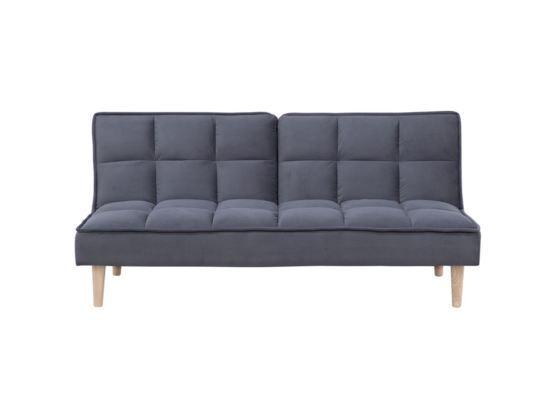 Sofá cama BELIANI Siljan de Poliéster Gris 177x80x80