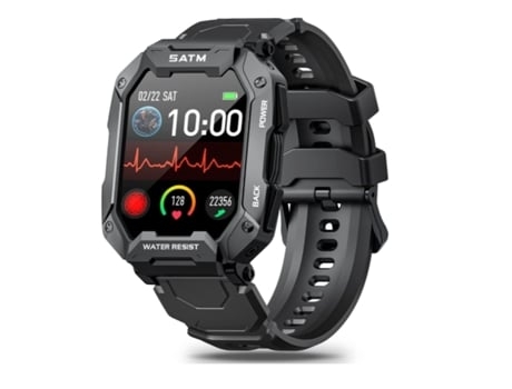 Reloj Inteligente Presión Arterial Rastreador De Ejercicios Música Reloj Inteligente para Teléfonos Android Negro AUJEZON