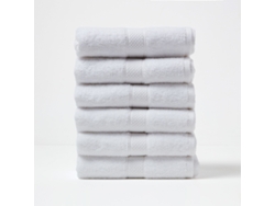 Homescapes Turkish Cotton Hand Towel Set Of 6, White