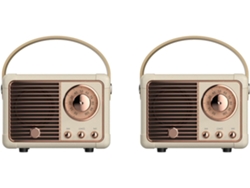 2 Altavoces Bluetooth Retro Hm11, Reproductor De Música Clásico, Sonido Estéreo, Mini Portátil Para Viajes.